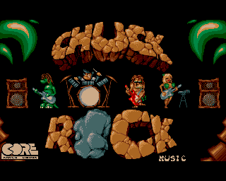 Chuck Rock title screen for Amiga CD32